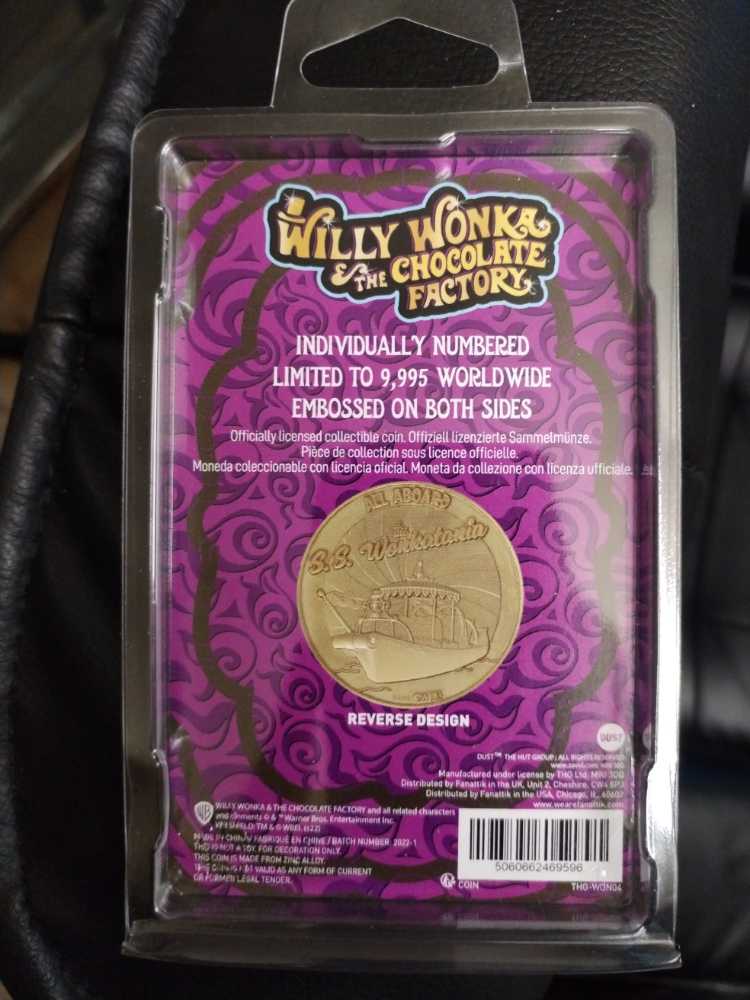 Fanattik Willy Wonka And The Chocolate Factory Limited Edition Collectible Coin  coin collectible [Barcode 5060662469596] - Main Image 2