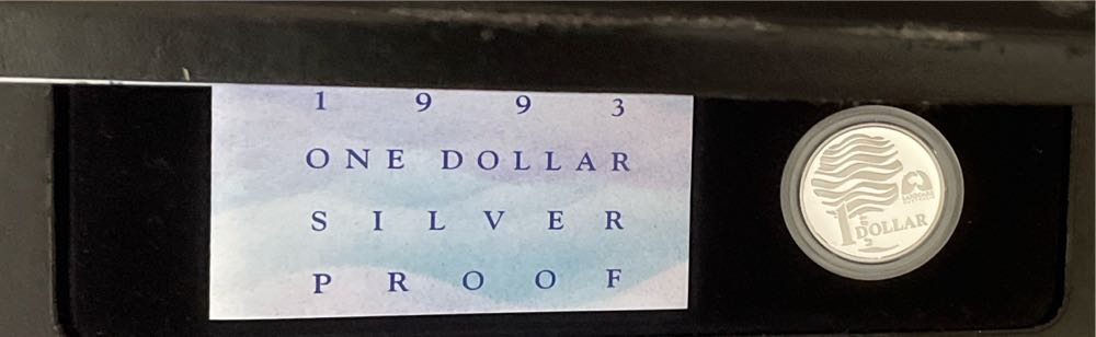 1993 One Dollar Silver Proof  coin collectible - Main Image 2