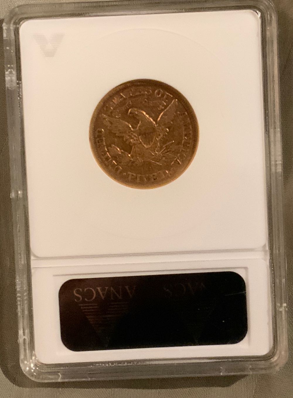 1874-CC $5 Liberty ANACS F12  coin collectible - Main Image 2