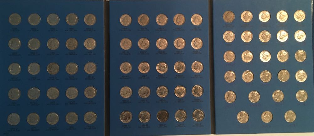 Coin Book 10 - 1965 - 2004 Dimes Roosevelt  coin collectible - Main Image 2