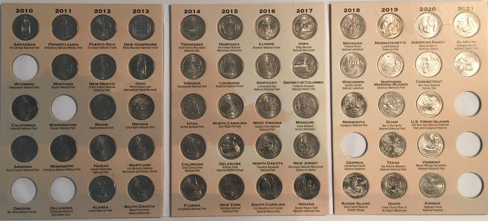 Coin Book 25 - 2010-2021 Quarters Washington National Parks  coin collectible - Main Image 2