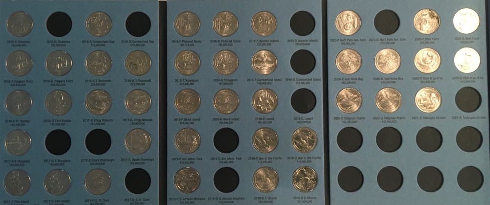 Coin Book 25 - 2016-2021 Quarters Washington National Parks  coin collectible - Main Image 2