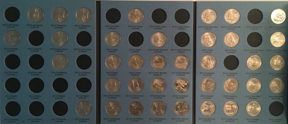 Coin Book 25 - 2010-2015 Quarters Washington National Parks coin collectible - Main Image 2