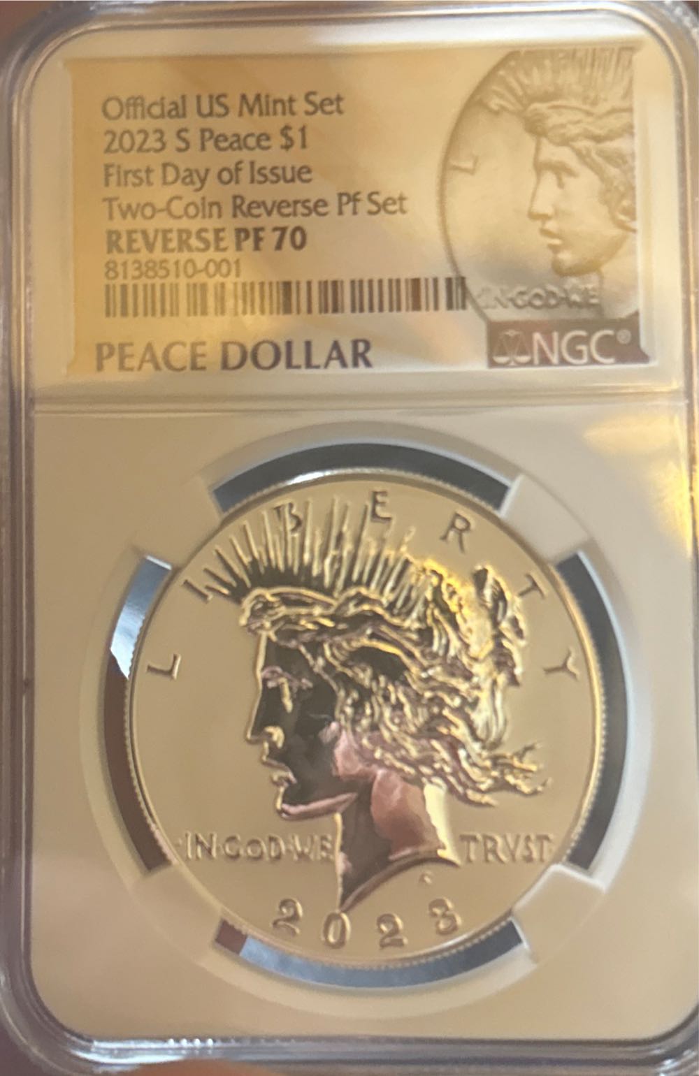2023 Peace Dollar  coin collectible [Barcode 01764270008138510001] - Main Image 1