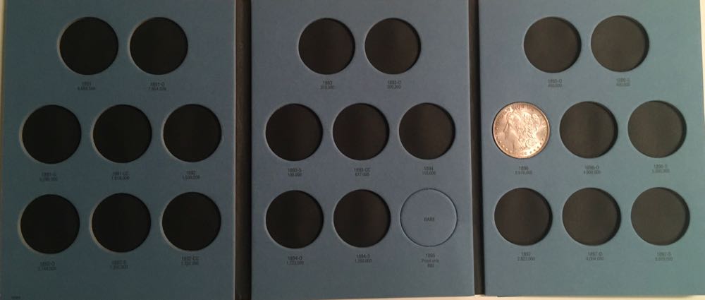 Coin Book 100 - Dollars - Morgan Silver 1891-1897  coin collectible - Main Image 2