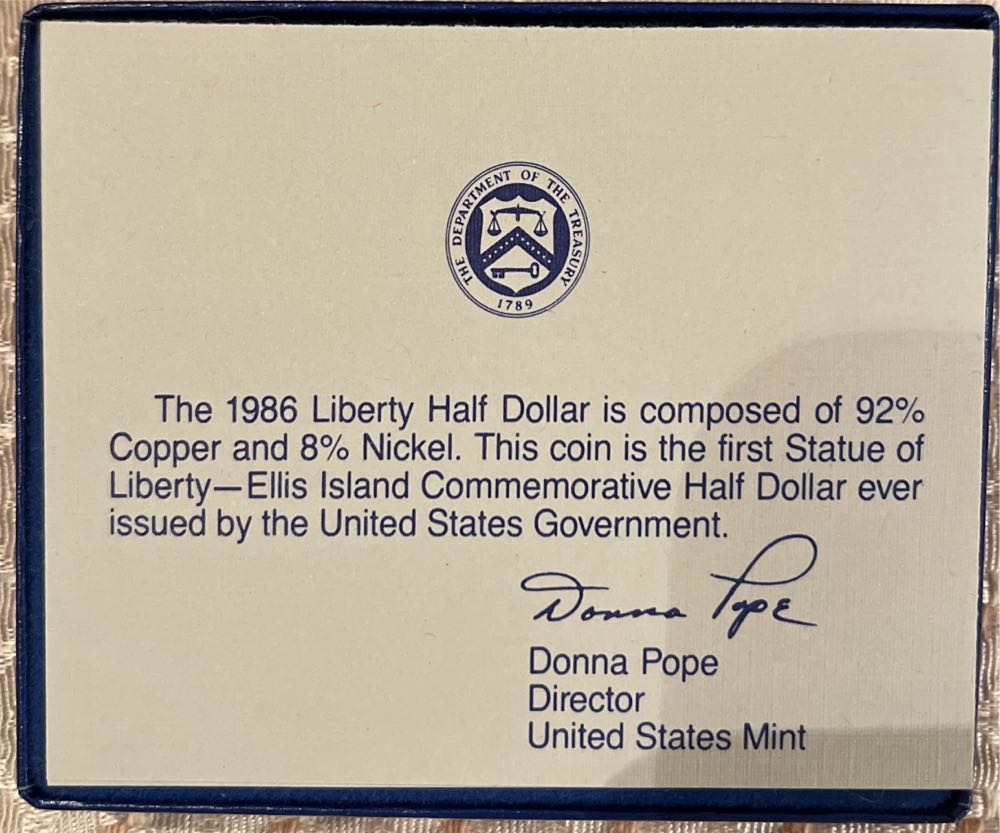 United States Liberty Coin 1986  coin collectible - Main Image 2