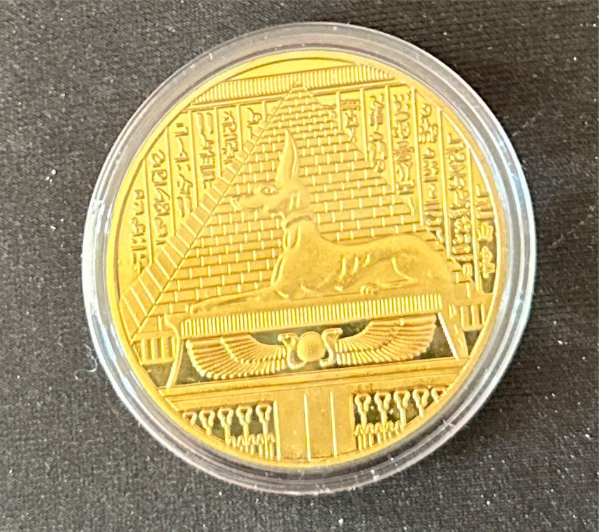 Golden Pharaon Égyptien  coin collectible [Barcode 43845726499] - Main Image 2