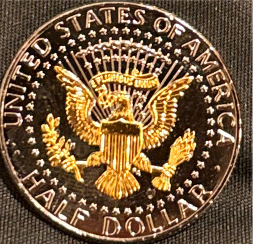 Kennedy Half Dollar Ruthenium Gold  coin collectible - Main Image 2