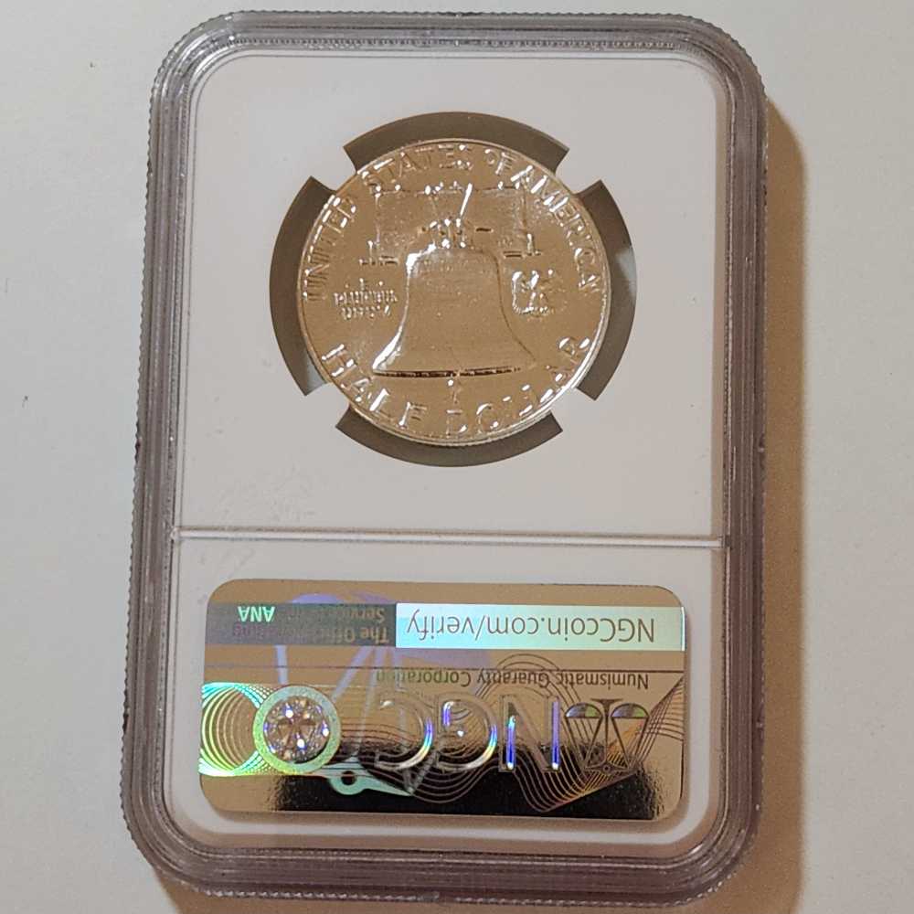 Graded Franklin Half Dollar 1955  coin collectible [Barcode 1669668006802388002] - Main Image 2