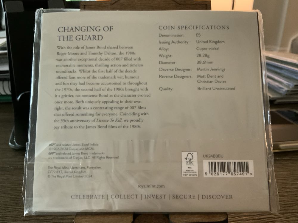 James Bond ~ Six Decades  coin collectible [Barcode 5026177624783] - Main Image 2