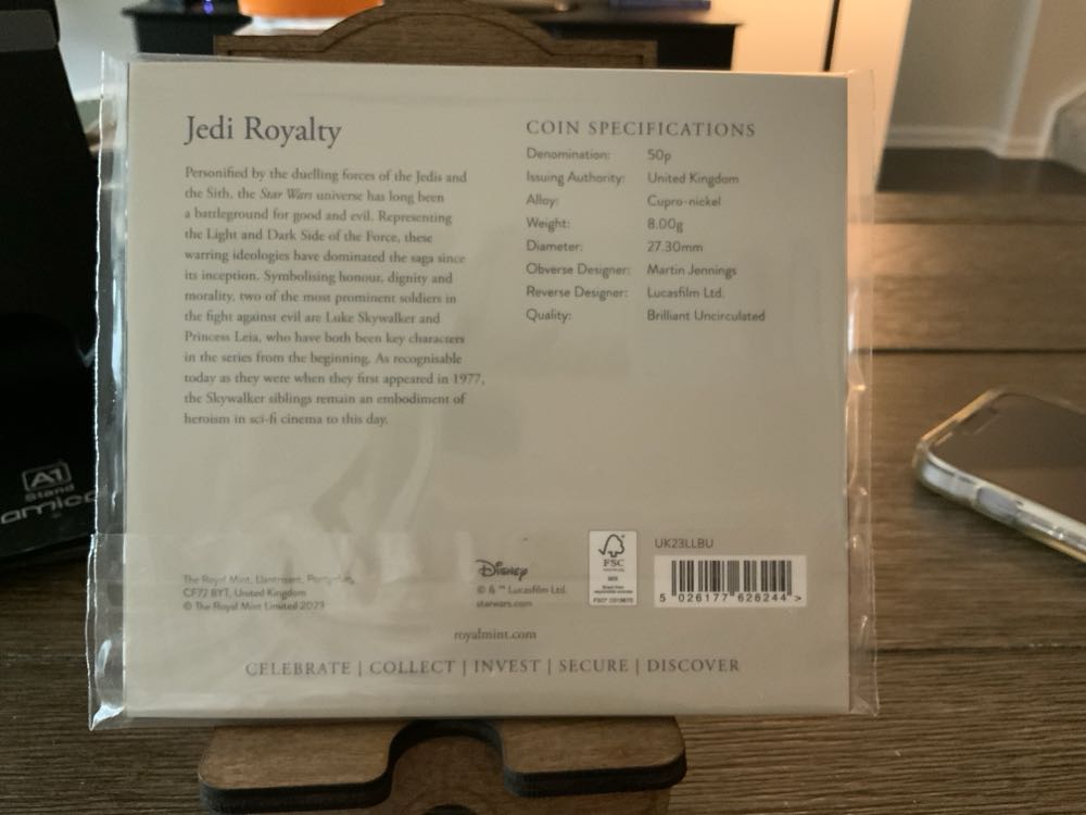 Star Wars : Luke And Leia  coin collectible [Barcode 5026177626244] - Main Image 2