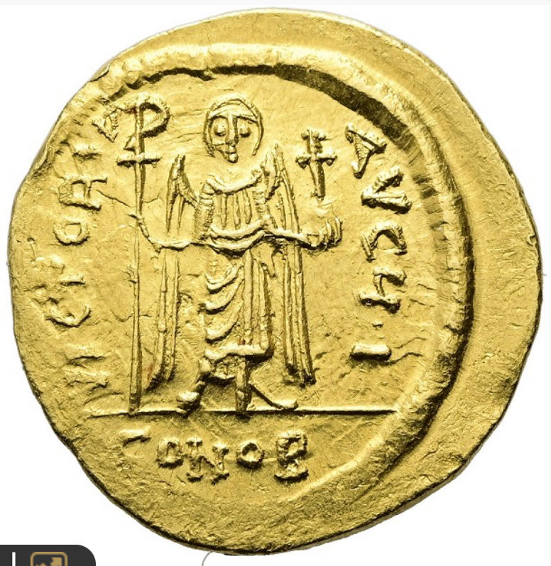 Phocas, 602 - 610 n. Chr. ,Solidus, 609 - 610 n. Chr.  coin collectible - Main Image 2