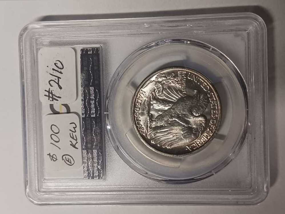 Half Dollars : Walking Liberty 1945 San Francisco Mint 50c PCGS MS64 Edge Toned  coin collectible - Main Image 3