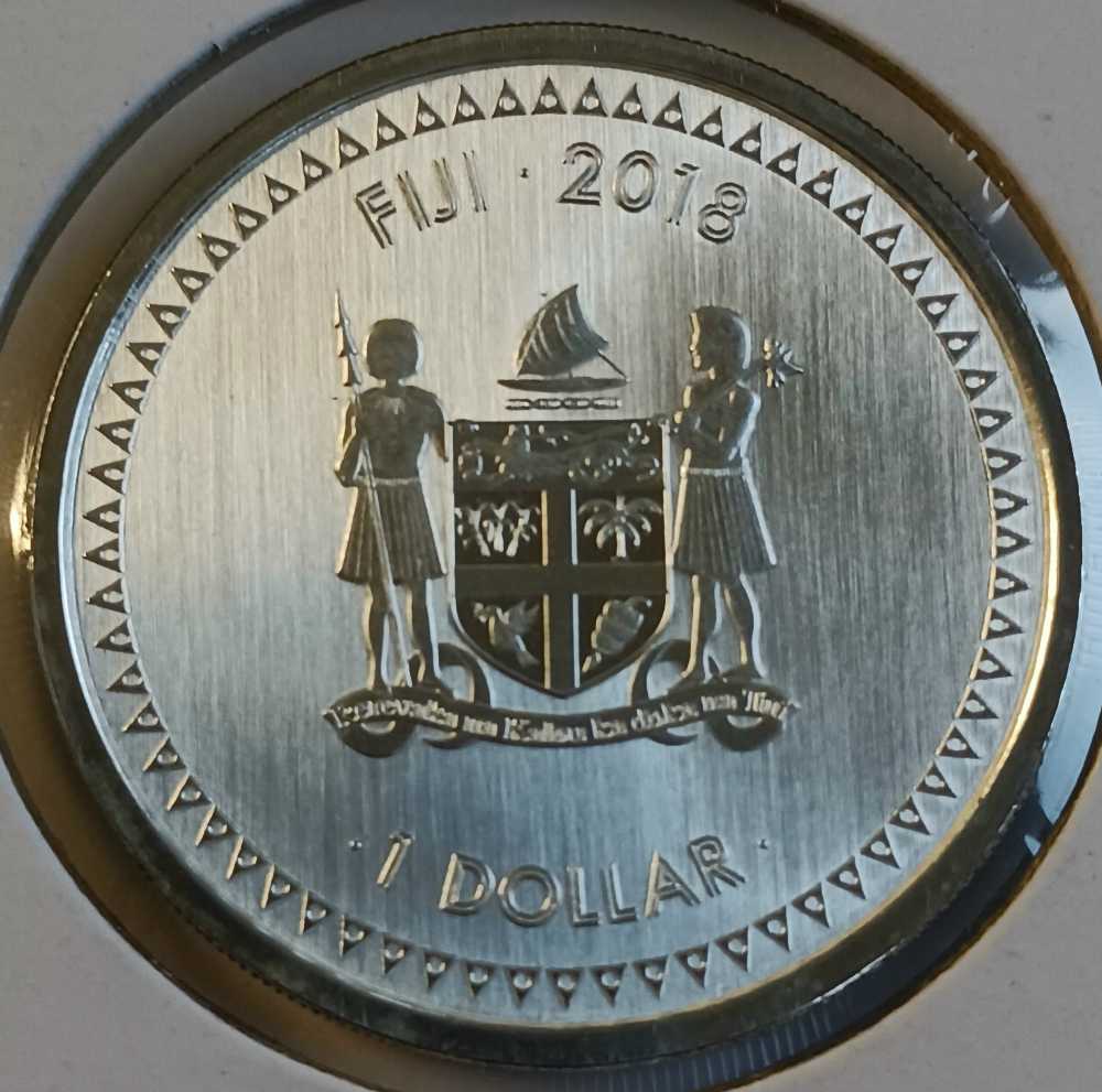Bullion Foreign Government : Fiji 1 Dollar 2018 Mermaid Rising 1 Oz Silver  coin collectible - Main Image 2