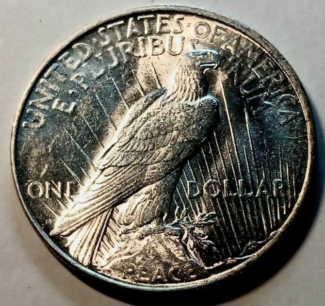 Silver Dollars : 1922 D Silver Peace Dollar Gem BU  coin collectible - Main Image 2