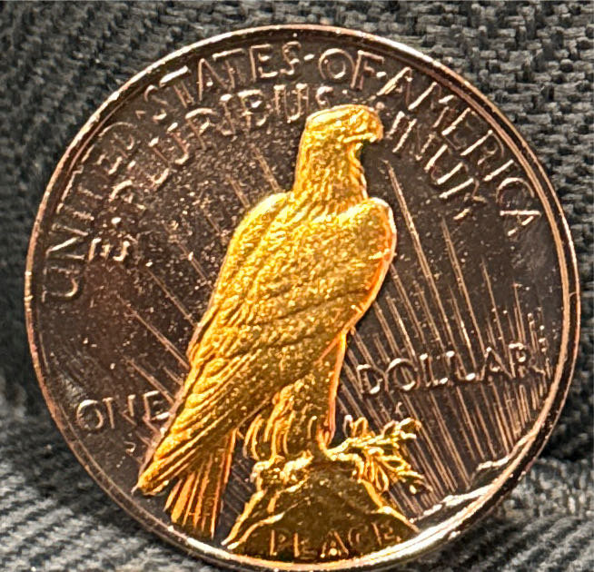 Peace Dollar Ruthenium Gold  coin collectible - Main Image 2