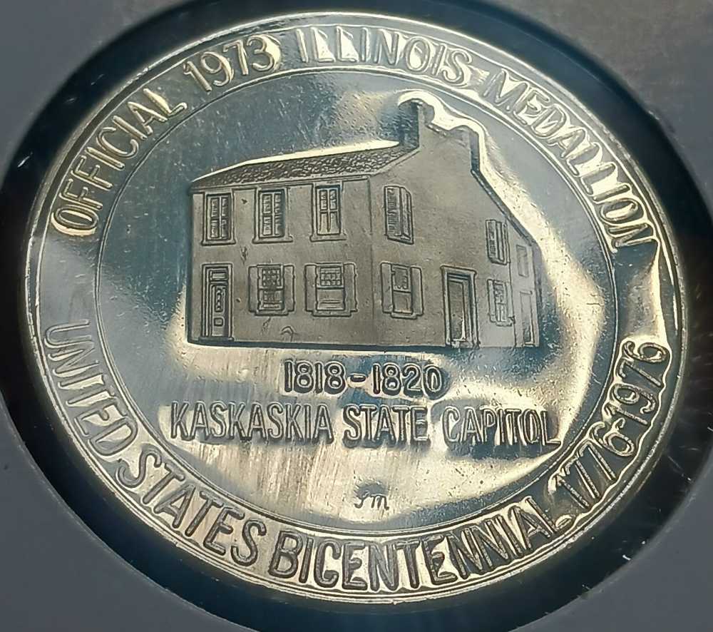 Medallions / Medals : 1976 Illinois Sterling Silver   coin collectible - Main Image 2