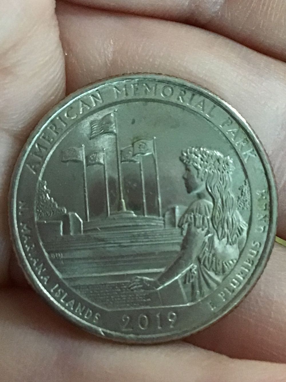 2019 American Memorial Park Quarter  coin collectible - Main Image 2
