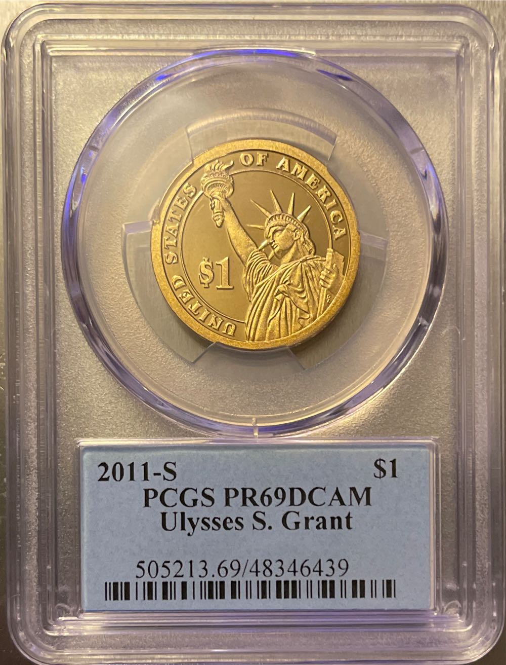 2011-S $1, Ulysses S. Grant, DCAM  coin collectible - Main Image 2
