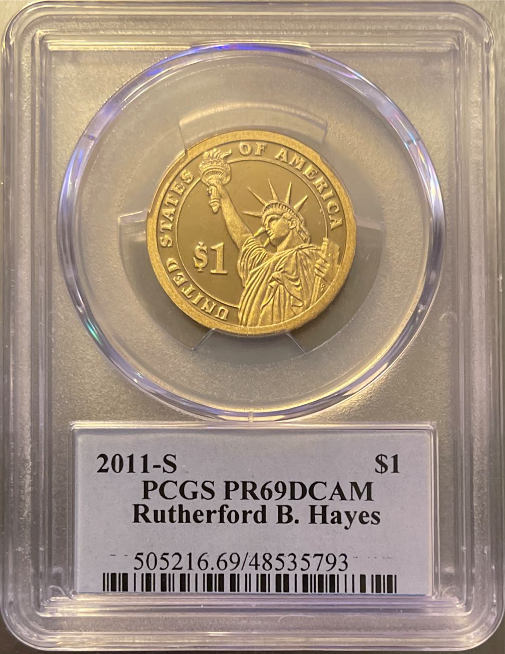 2011-S $1, Rutherford B. Hayes, DCAM  coin collectible - Main Image 2