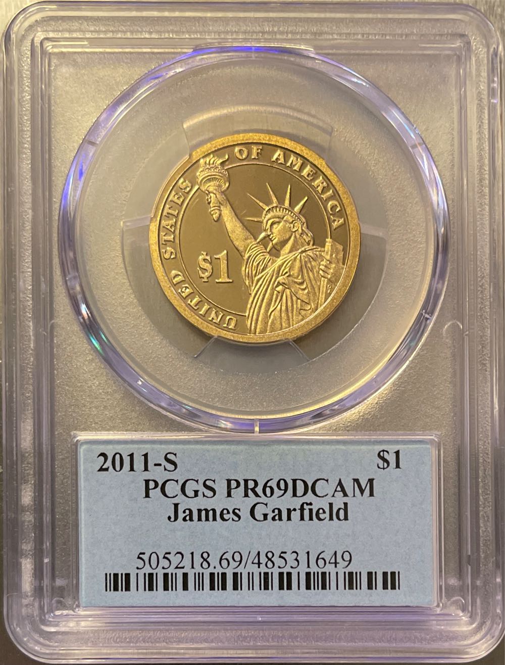 2011-S $1, James Garfield, DCAM  coin collectible - Main Image 2