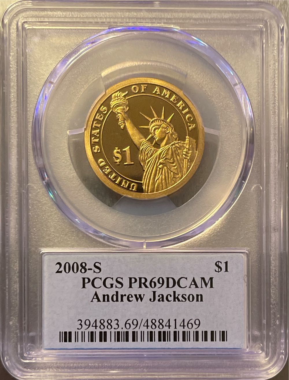 2008-S $1, Andrew Jackson, DCAM  coin collectible - Main Image 2
