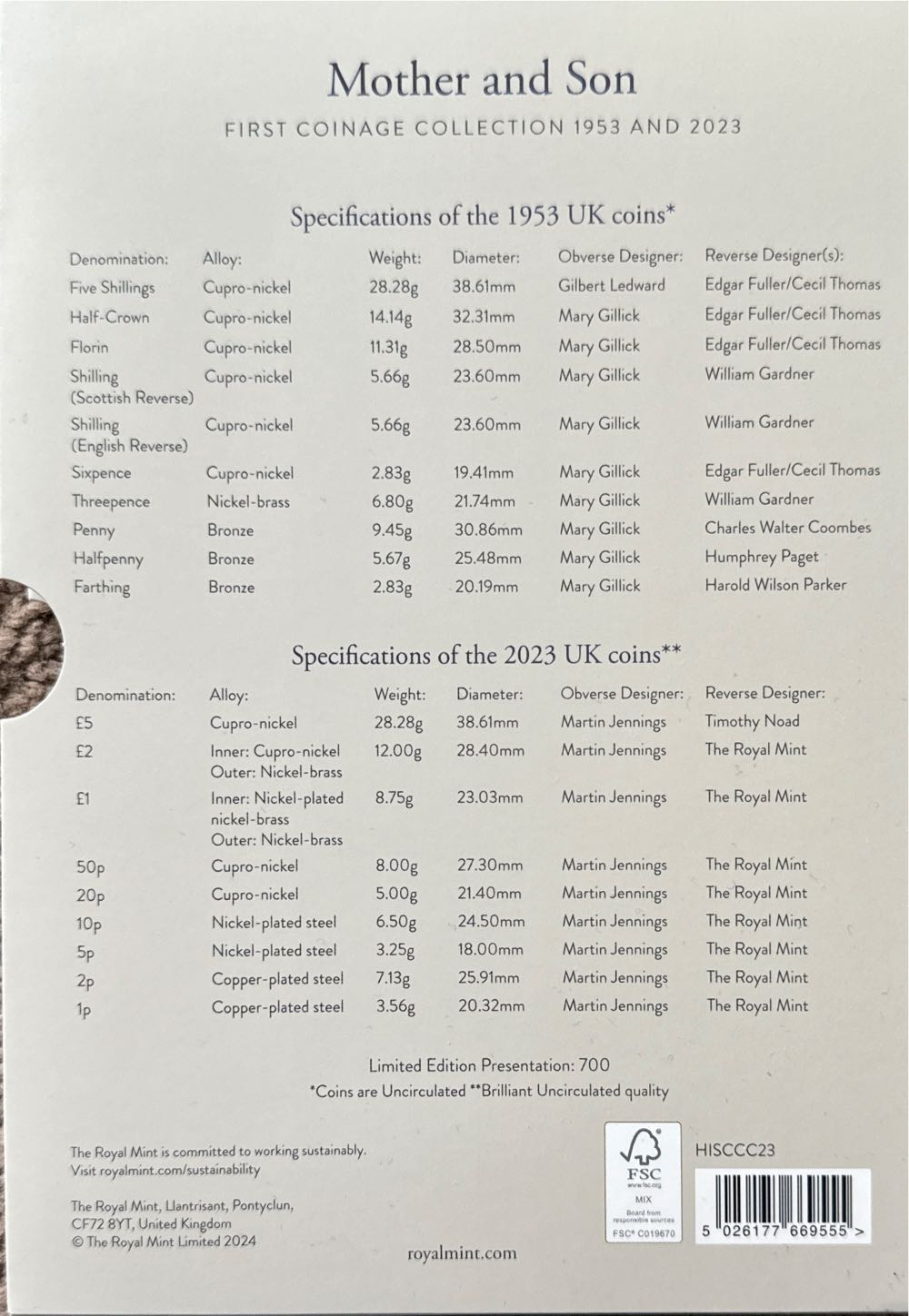 Mother And Son  coin collectible [Barcode 5026177669555] - Main Image 4