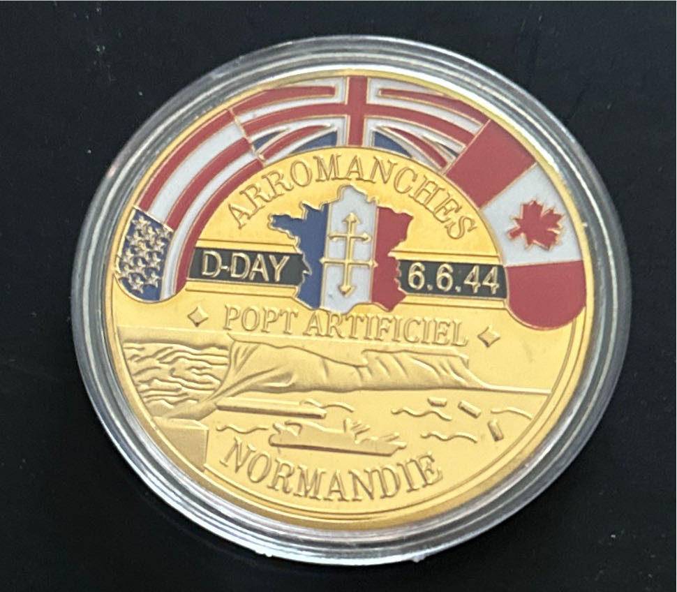 D-day Normandie Golden  coin collectible [Barcode 85284463103] - Main Image 2
