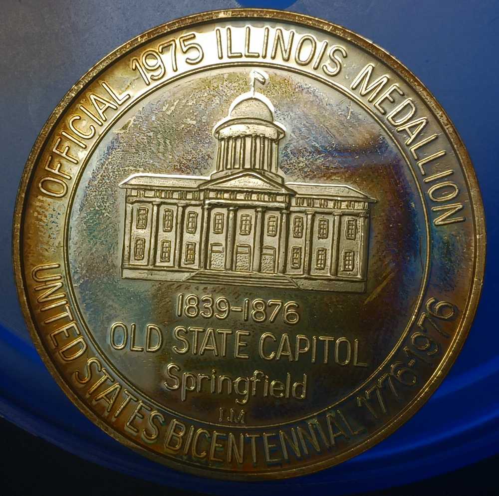 Medallions / Medals : 1976 Illinois Official .925 Sterling Silver Medallion   coin collectible - Main Image 2