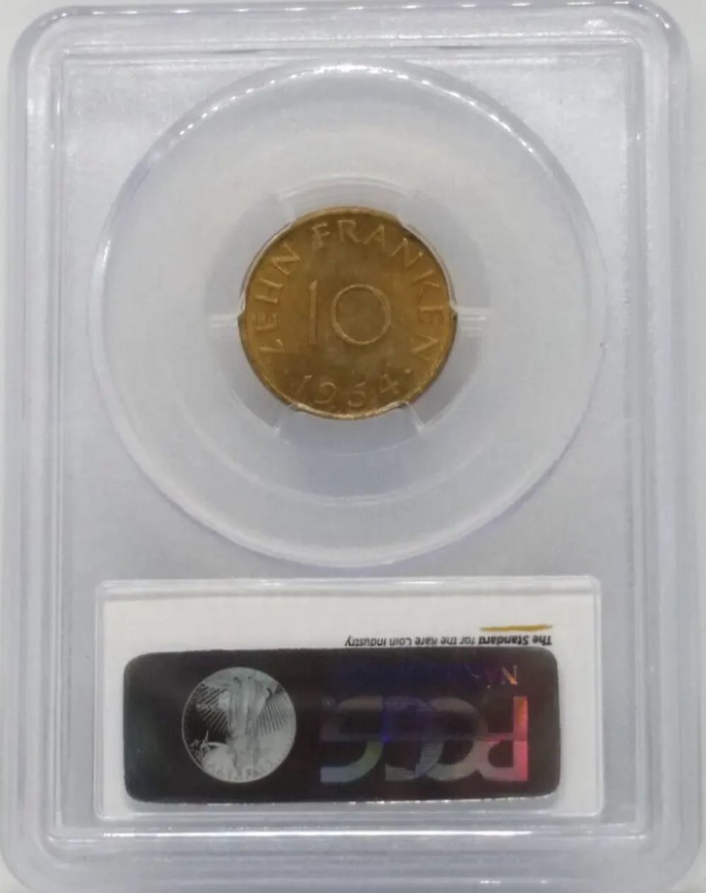 1954 10 Fr, Saarland  coin collectible - Main Image 2