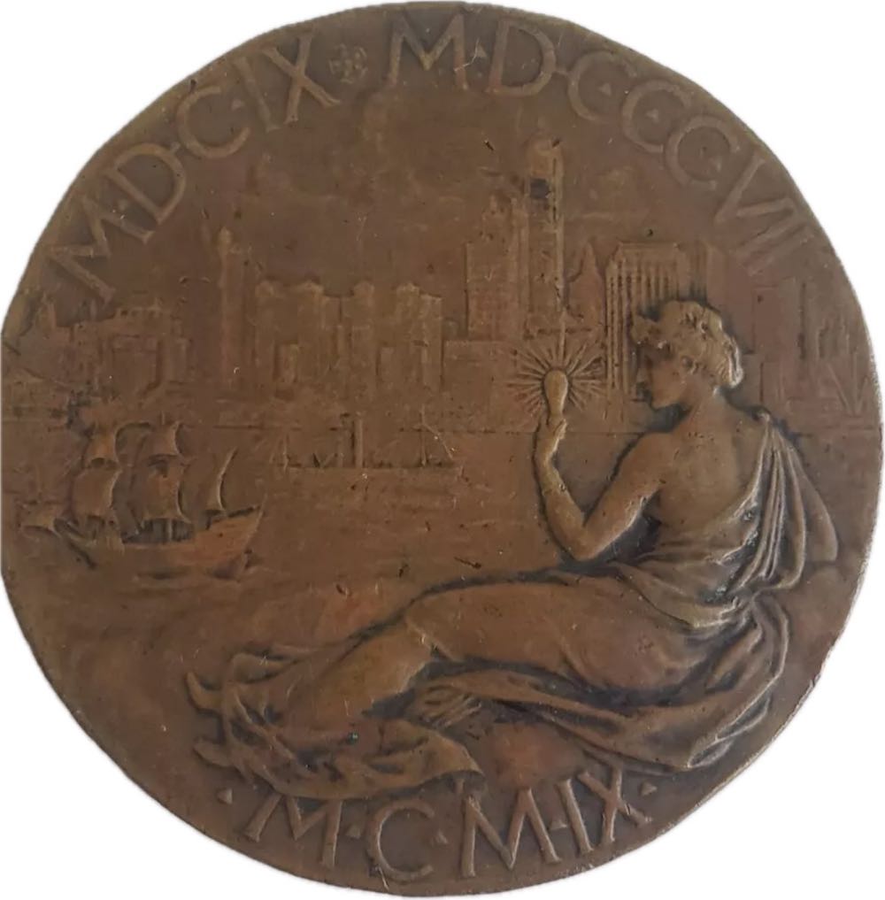 Hudson Fulton Celebration (Circle Of Friends) Medallion  coin collectible - Main Image 2