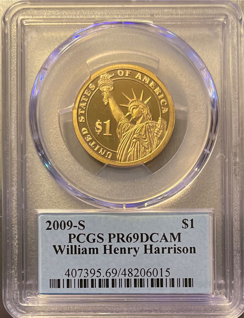 2009-S $1, William Henry Harrison, DCAM  coin collectible - Main Image 2