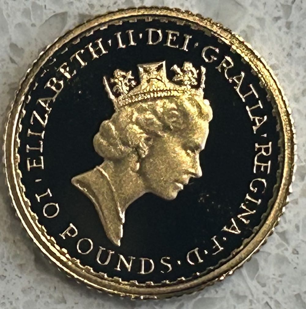 1990 Britannia - Proof 1/10th Gold  coin collectible - Main Image 2