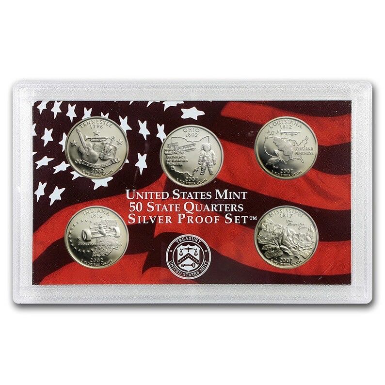 2002 United States Mint Silver Proof Set 2002  coin collectible [Barcode 704785001077] - Main Image 3