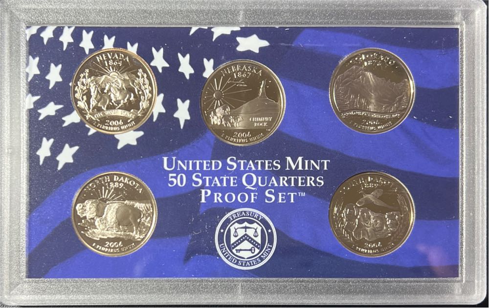 2006 United States Mint 50 State Quarters Proof Set  coin collectible [Barcode 704785051959] - Main Image 2