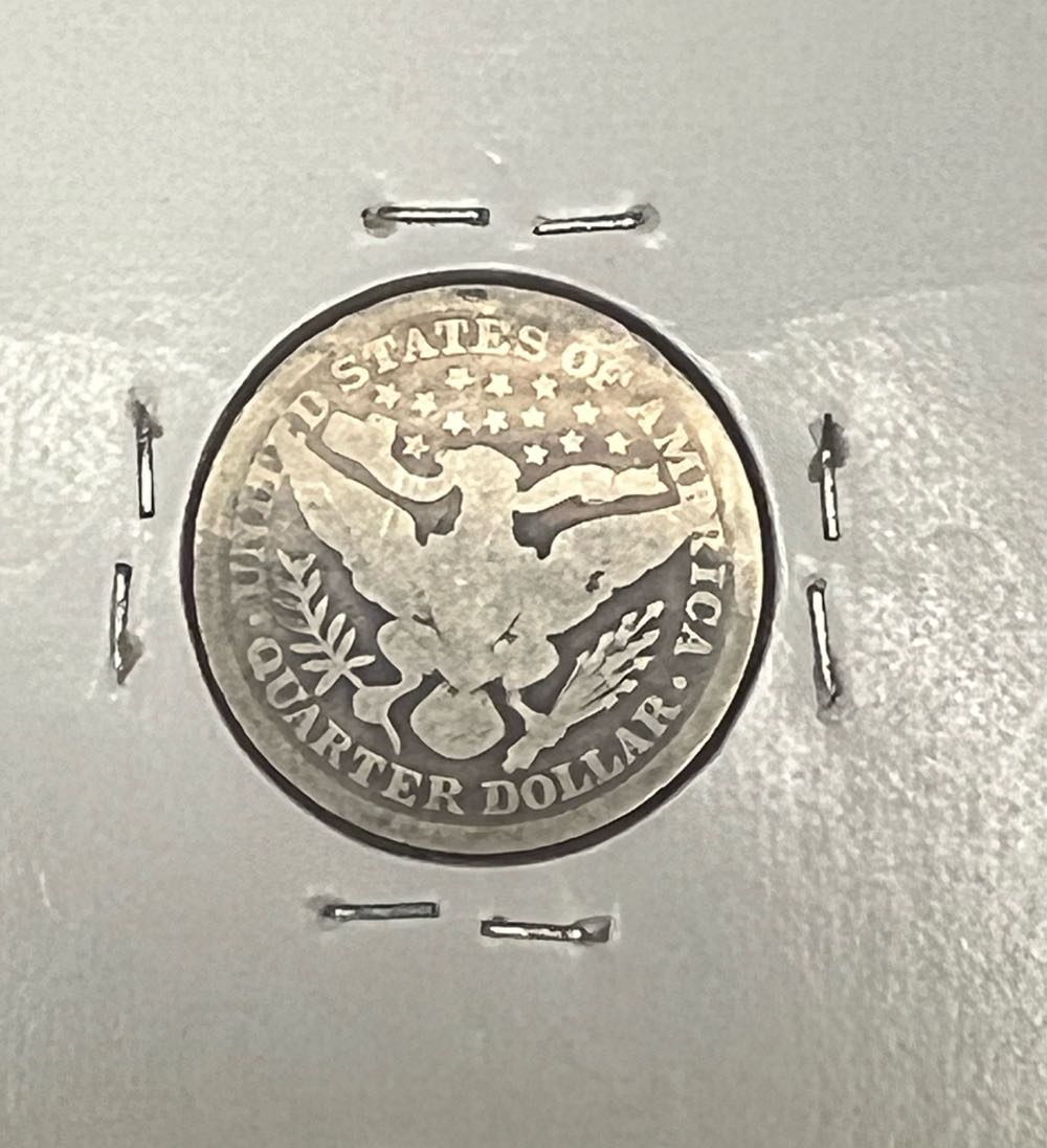 Barber Quarter 1892  coin collectible - Main Image 2
