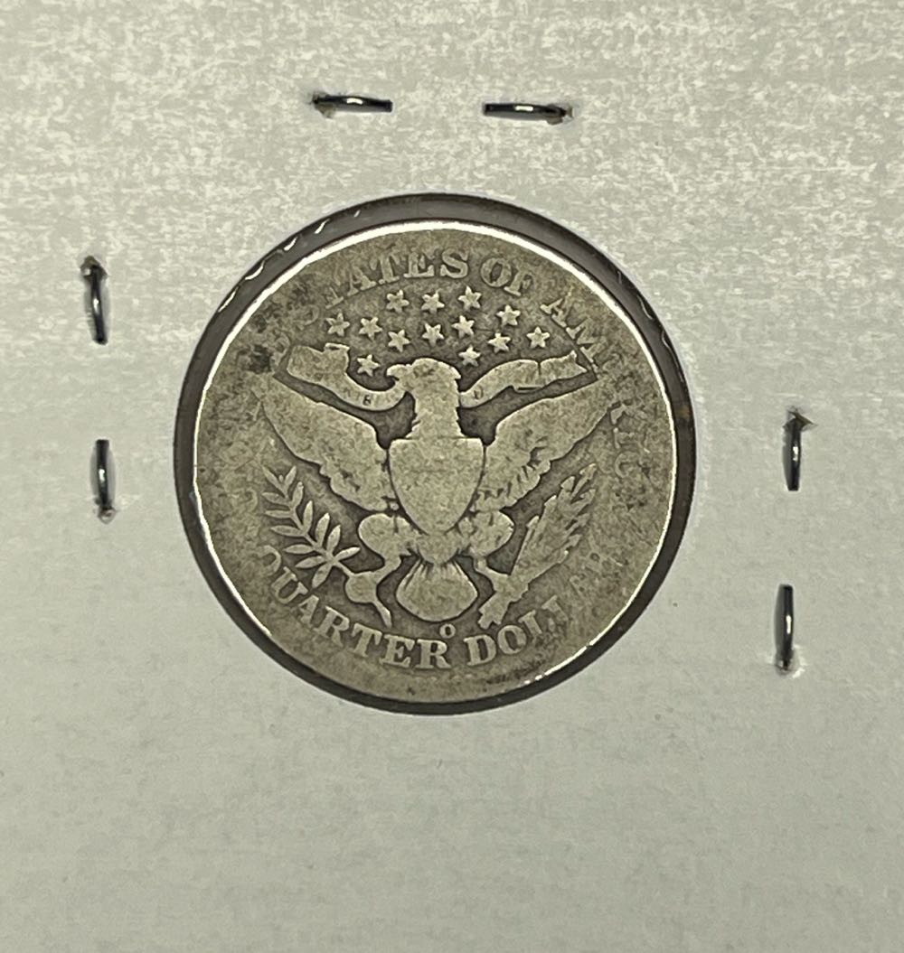 Barber Quarter 1908-O  coin collectible - Main Image 2