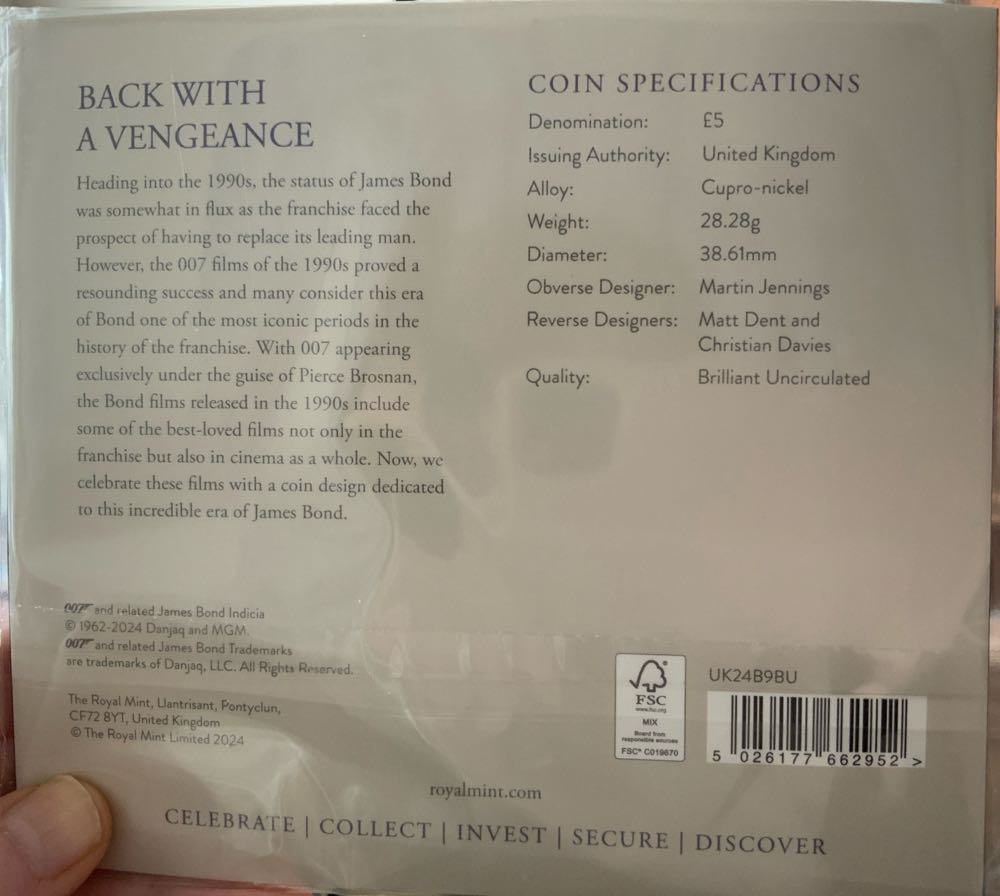 James Bond ~ Six Decades  coin collectible - Main Image 2