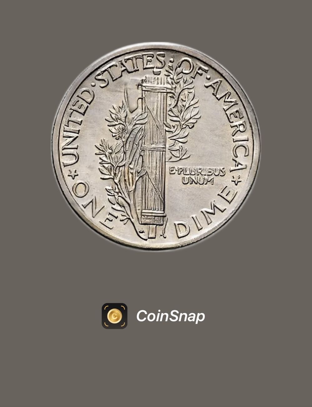 1920 USA Mercury Dime 1920 Set: - Date: Mar 8,2023 @ Reference price $4.19 - $4.25 o Grade: Uncertain More price by grade ® Denomination 1 dime USA Melt price O $1.84 2.25g Silver  coin collectible - Main Image 2