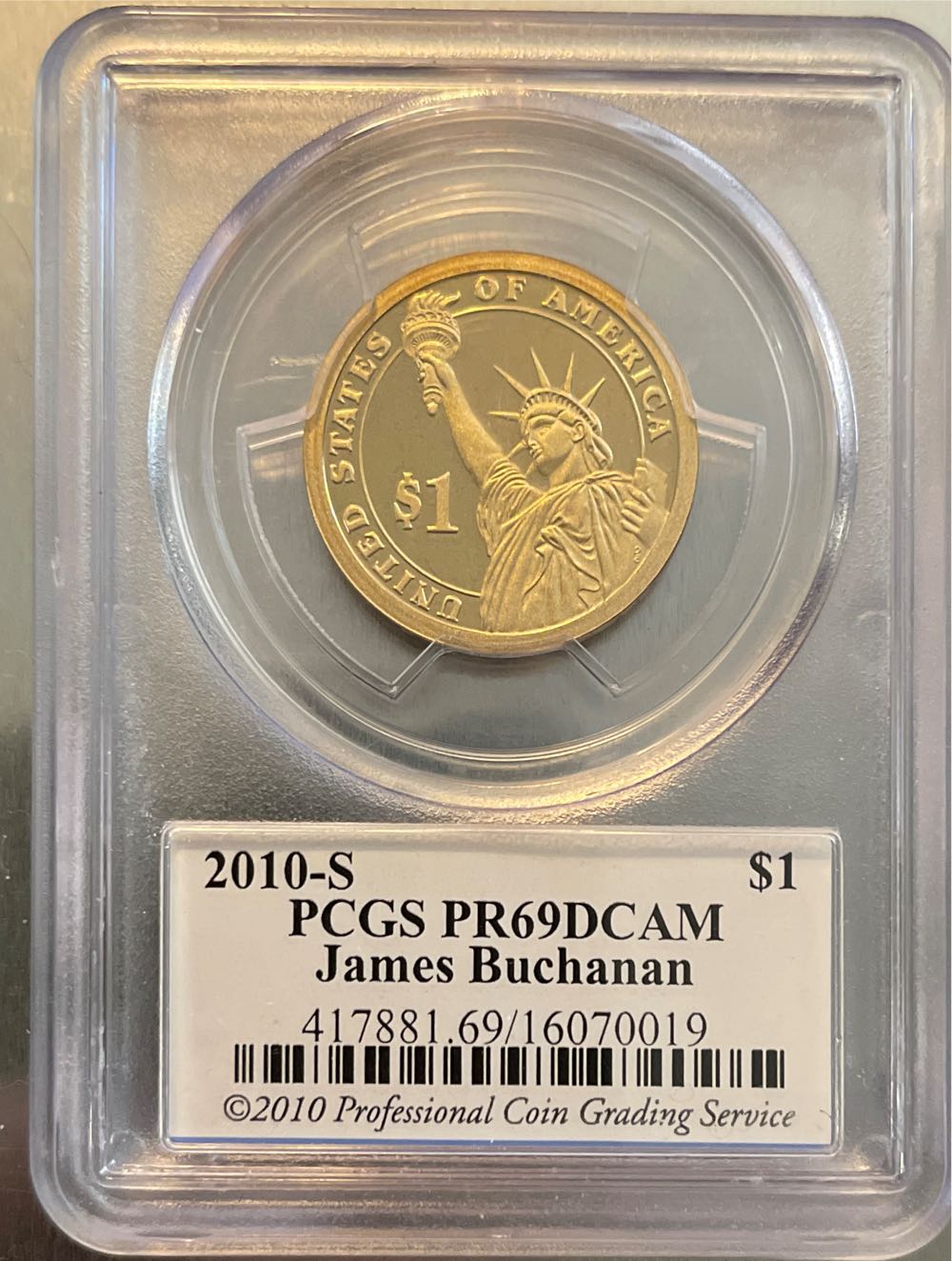 2010-S $1, James Buchanen, DCAM  coin collectible - Main Image 2