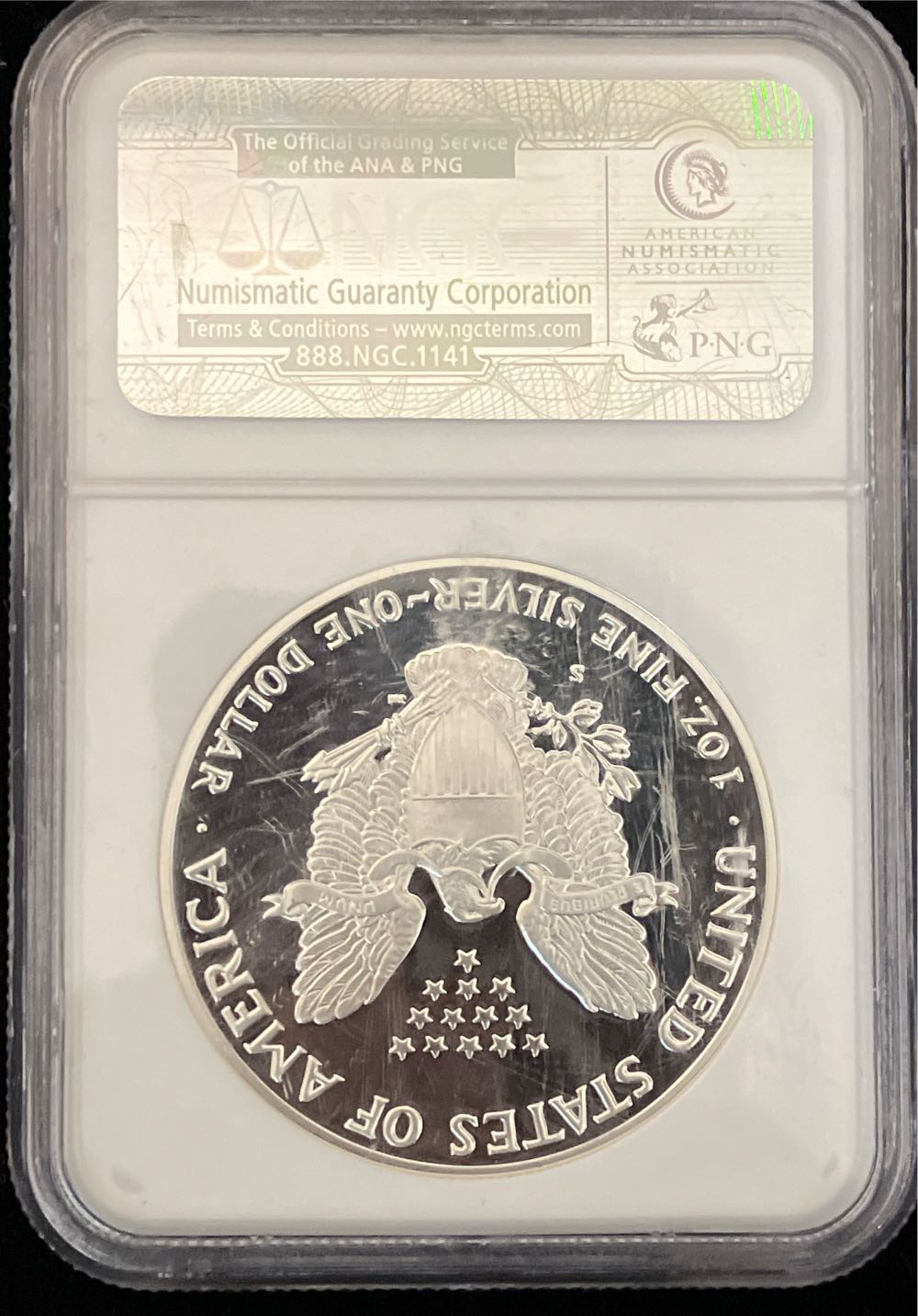 1990 S Silver Eagle Proof  coin collectible - Main Image 2