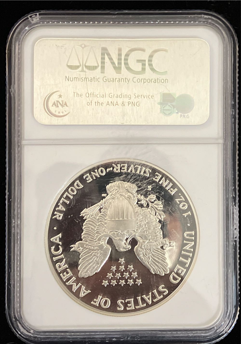 1991 S Silver Eagle Proof  coin collectible - Main Image 2