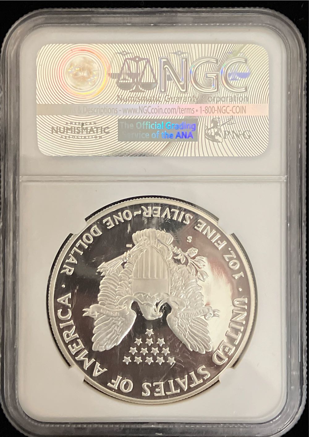 1992 S Silver Eagle Proof coin collectible - Main Image 2