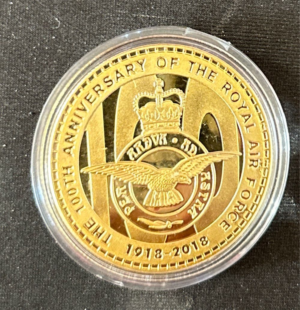 Golden Coin 100 Royal Air Force Lancaster Pa 474  coin collectible [Barcode 15646140497] - Main Image 2