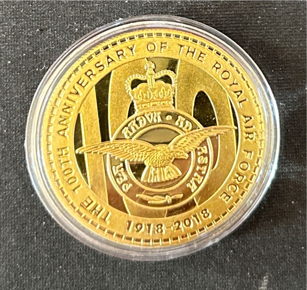 Golden Coin 100 Royal Air Force Spitfire AB910  coin collectible [Barcode 54830562183] - Main Image 2