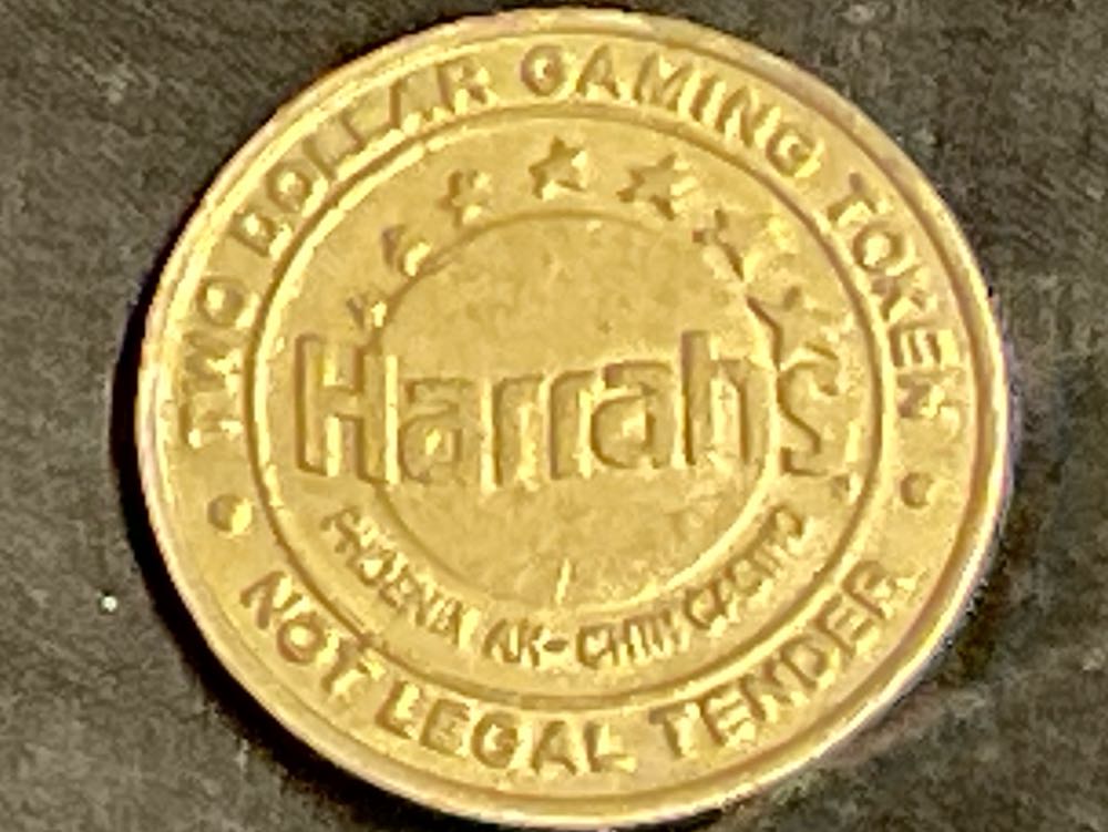 Harrah’s Ak-Chin Casino Two Dollar Gaming Token  coin collectible - Main Image 2