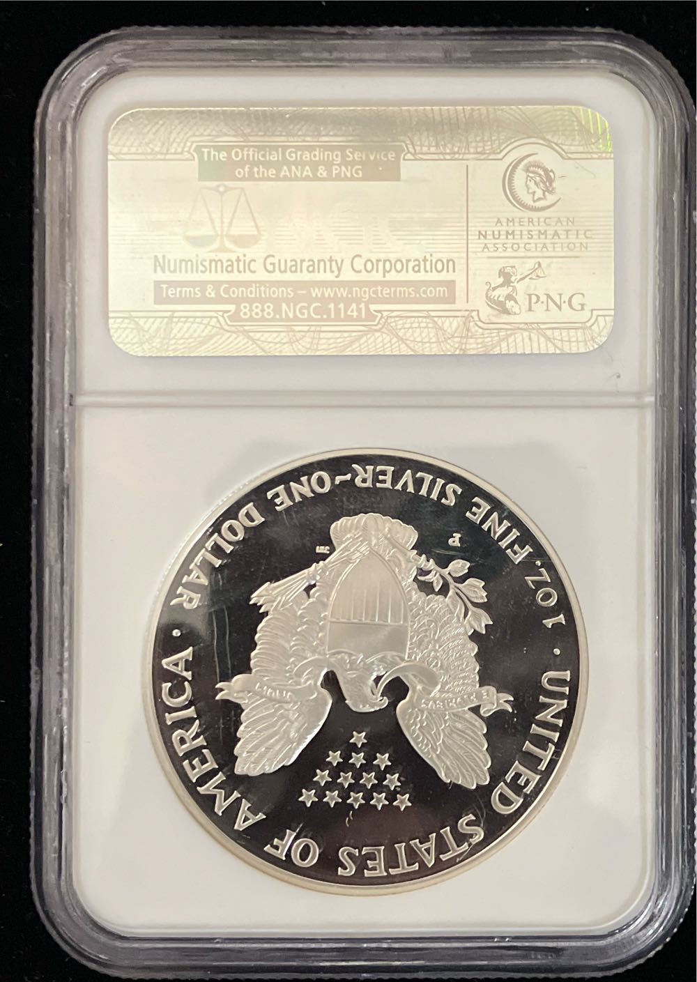 1996 P Silver Eagle Proof  coin collectible - Main Image 2