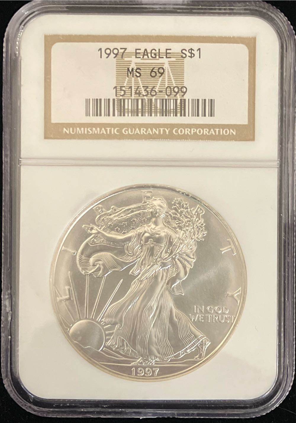1997 Silver Eagle  coin collectible - Main Image 2