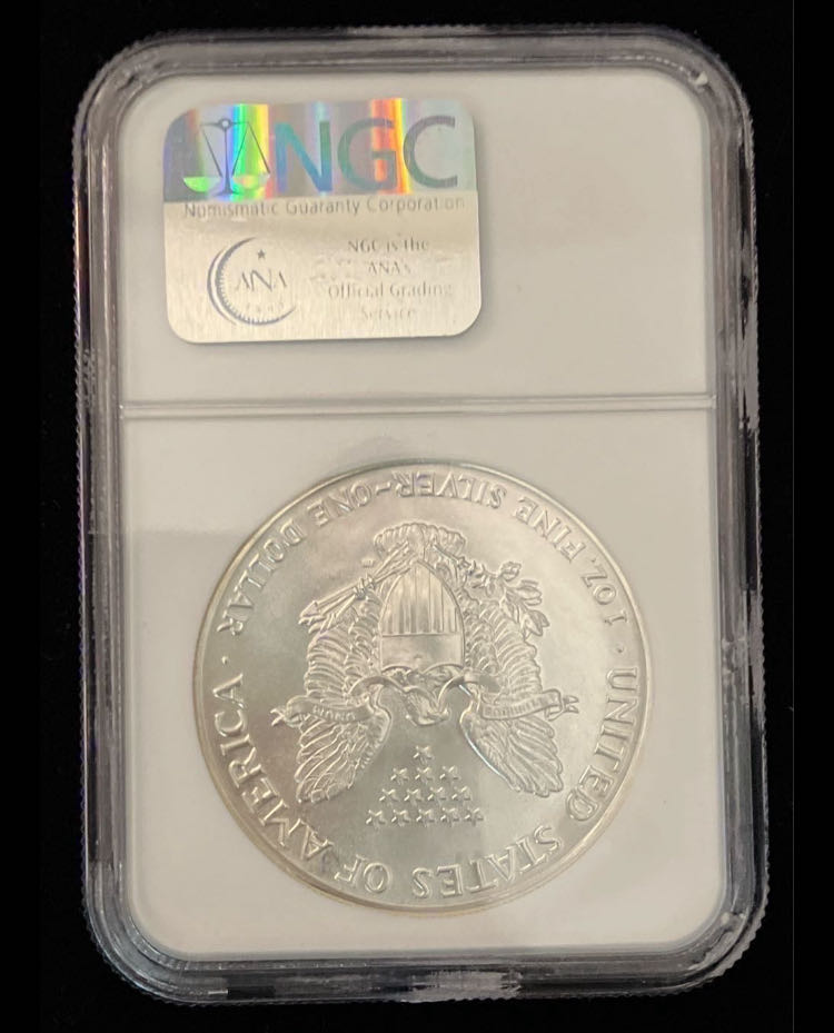 1986 Silver Eagle  coin collectible - Main Image 2