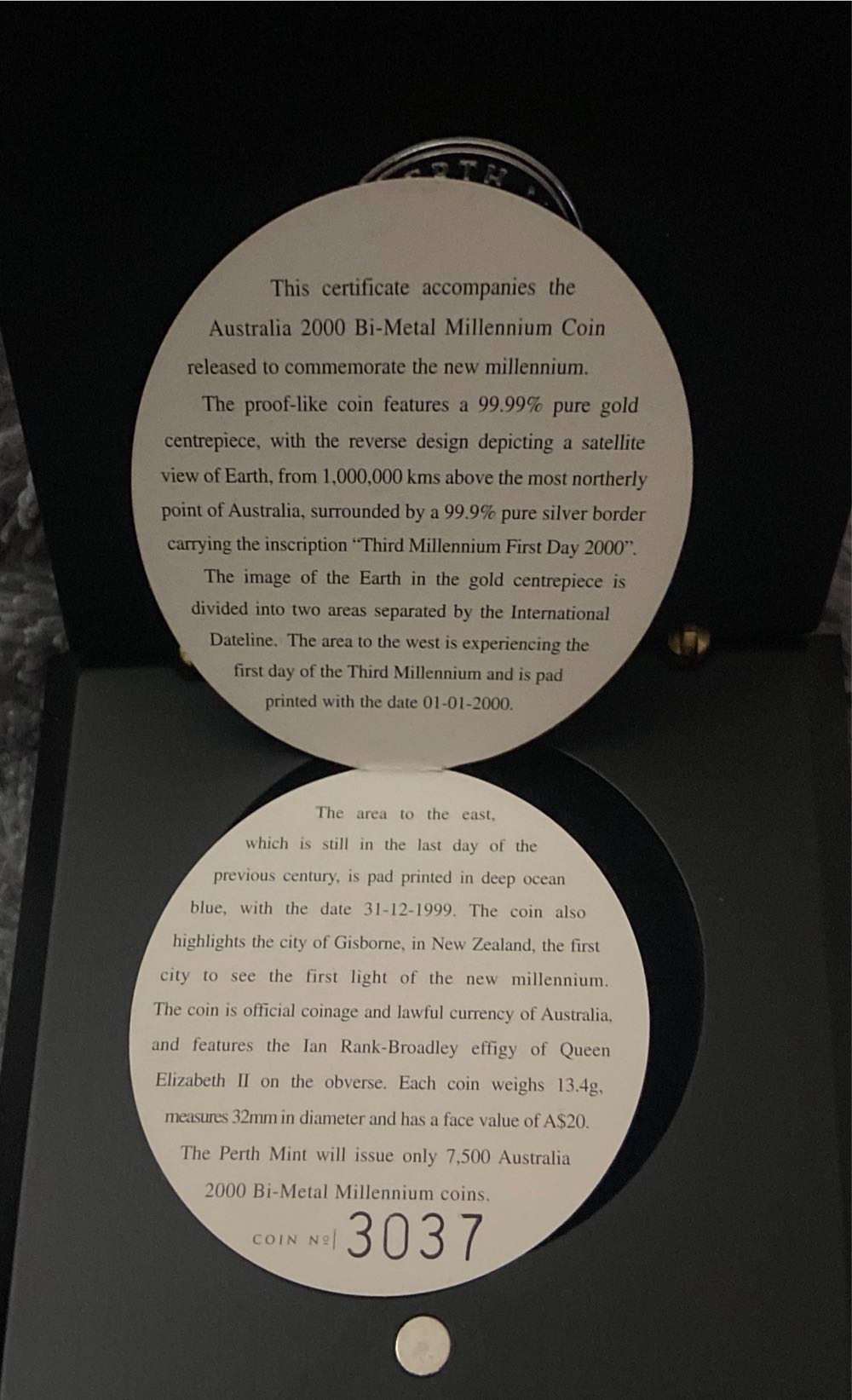 2000 Bi-Metal Millenium Coin  coin collectible - Main Image 2